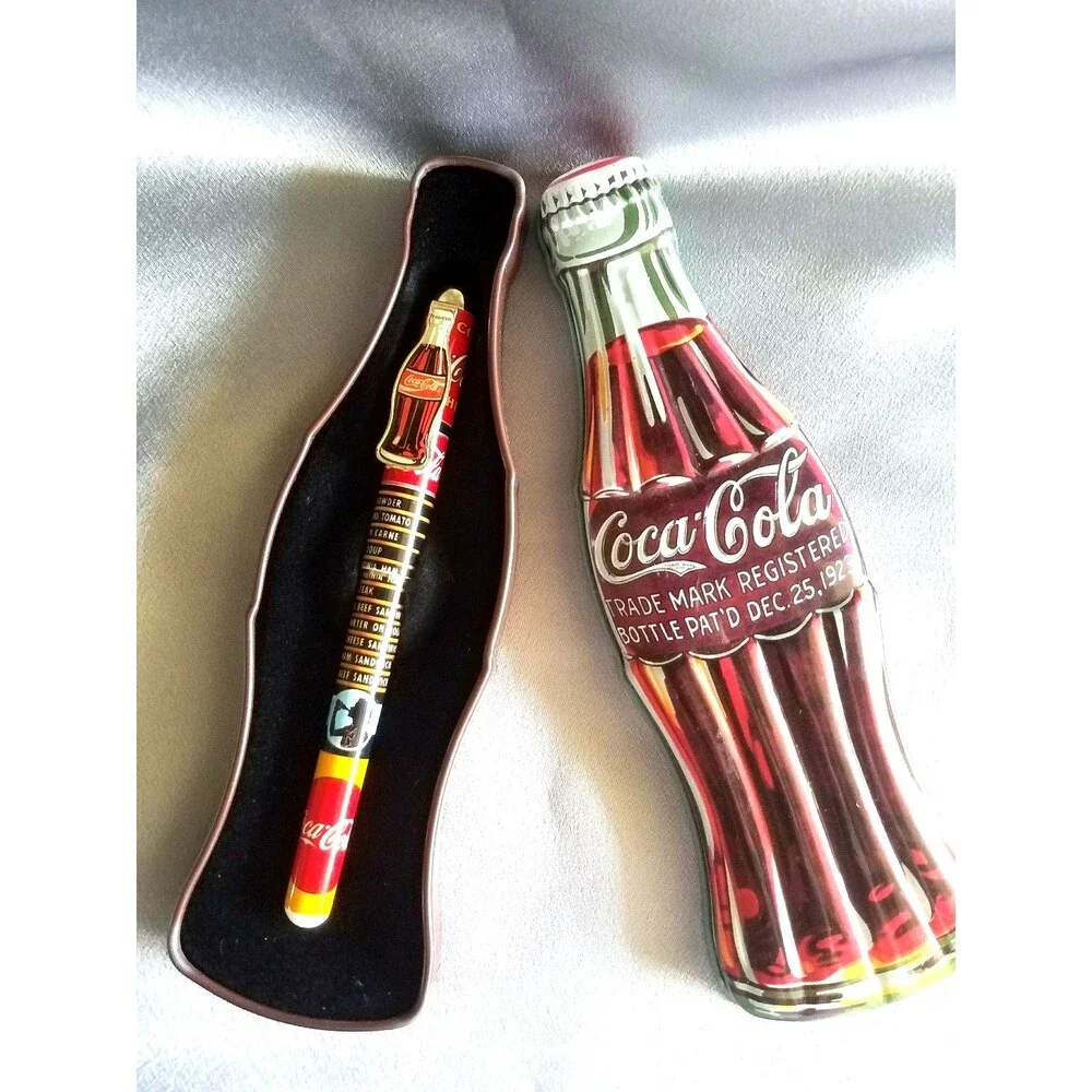 Vintage Coca Cola Roller Ball Pen in Tin box 1996 commemorative